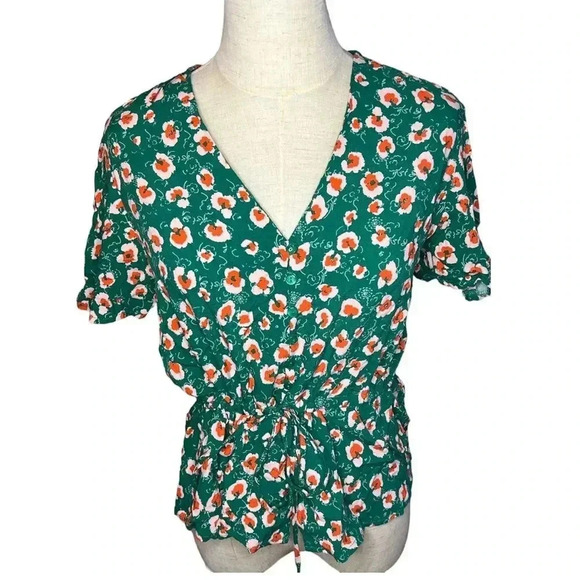 CAMAIEU Green Floral Blouse - Picture 2 of 6